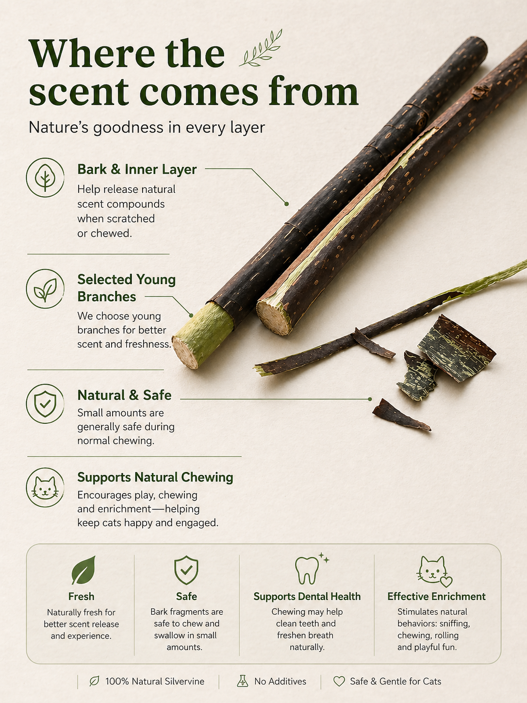 Silvervine（Matatabi） Sticks for Cats