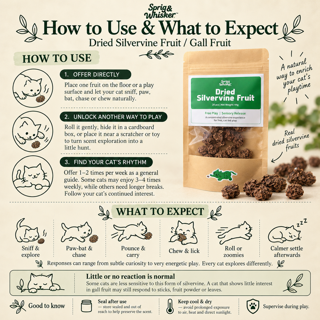 Dried Silvervine Gall Fruit (Matatabi) for Cats
