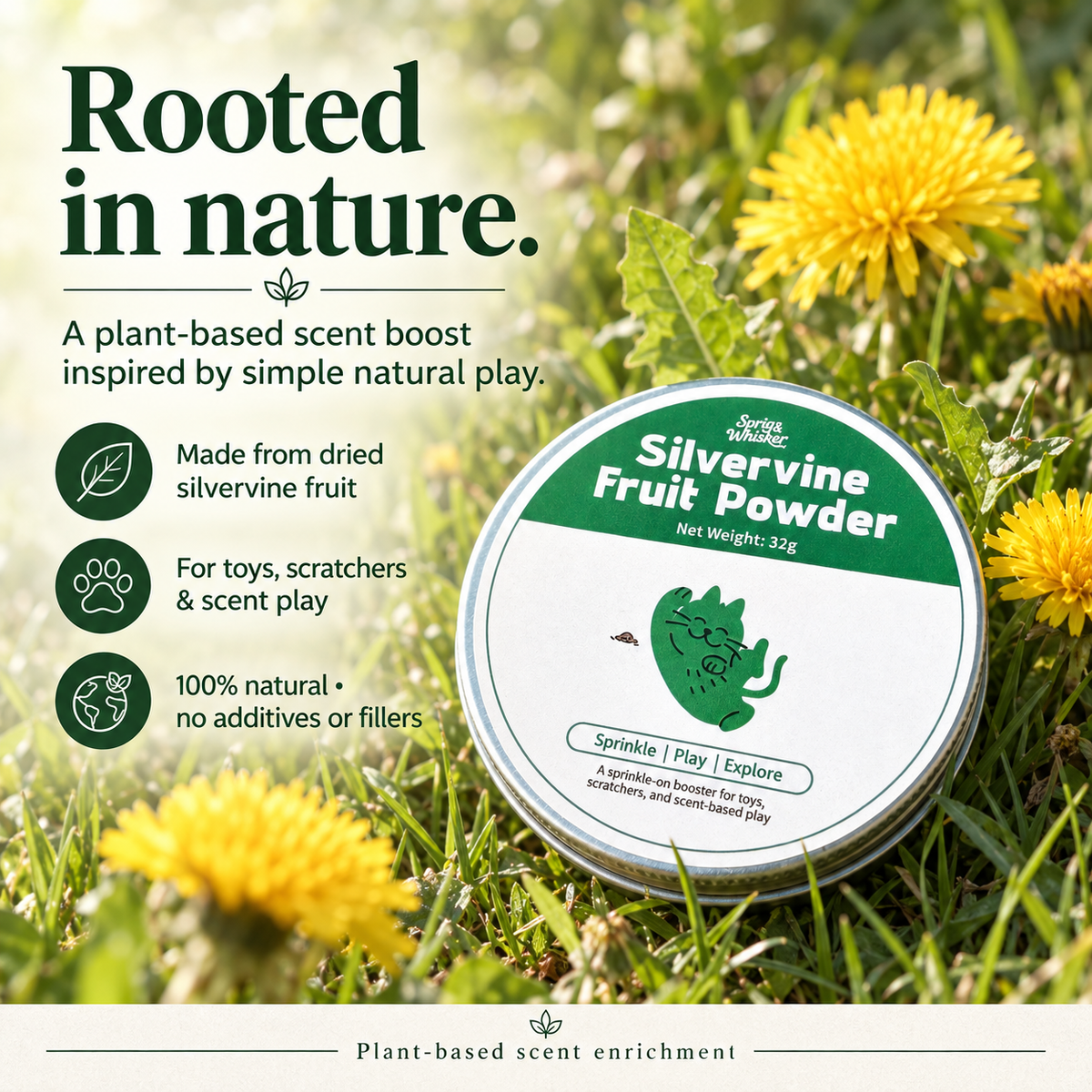 Silvervine Fruit Powder (Matatabi) for Cats